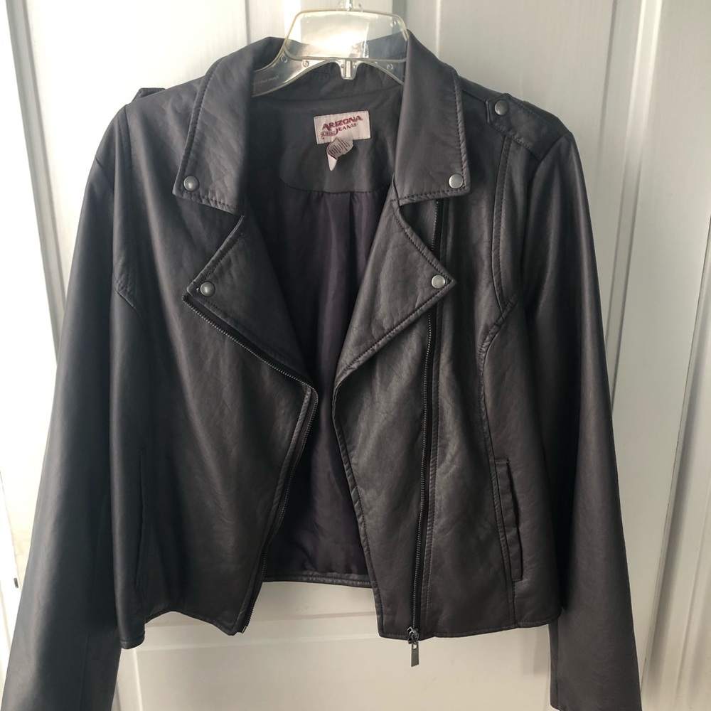 Leather moto jacket